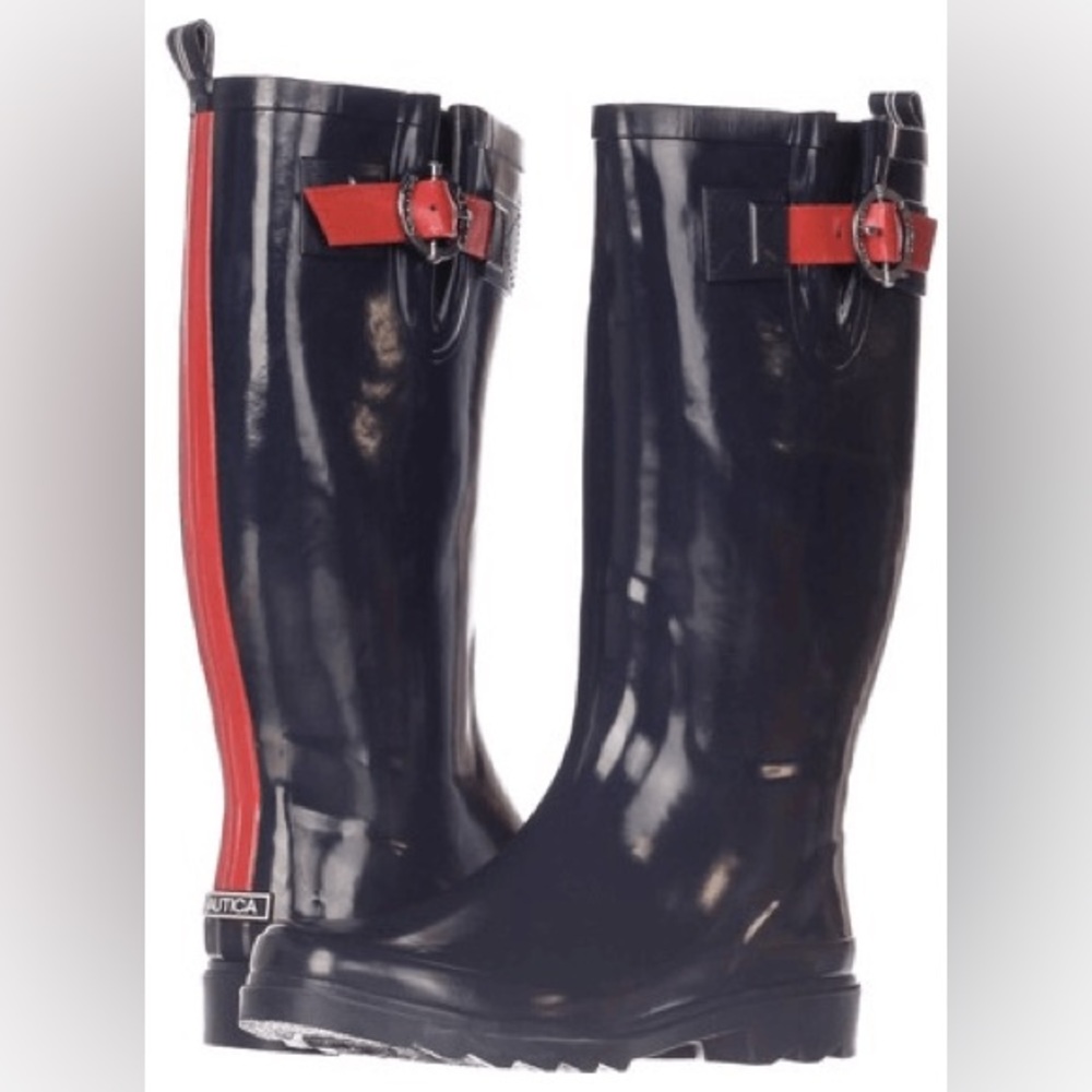 Nautica® Lovise Women's Tall-Shafted Rain Boot, gently used, size: 9